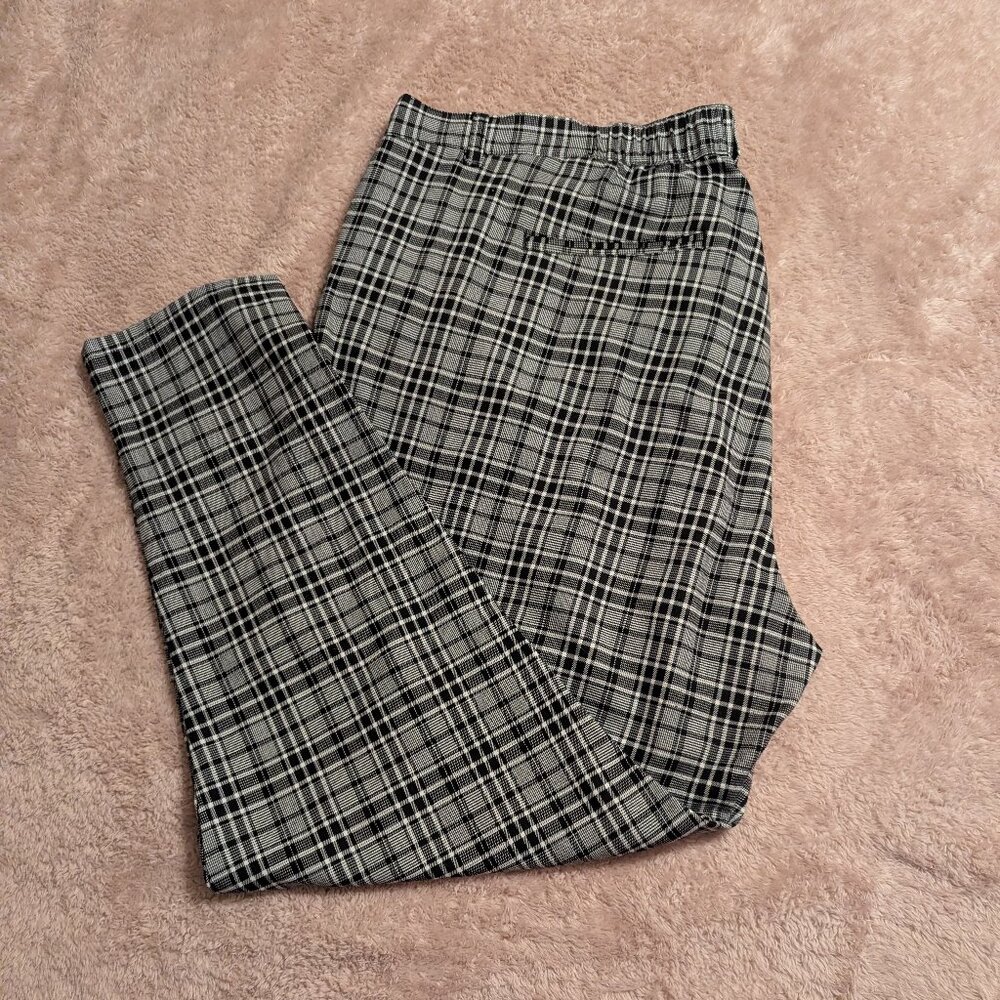 Hot Topic Black Plaid Trousers, Size 3x